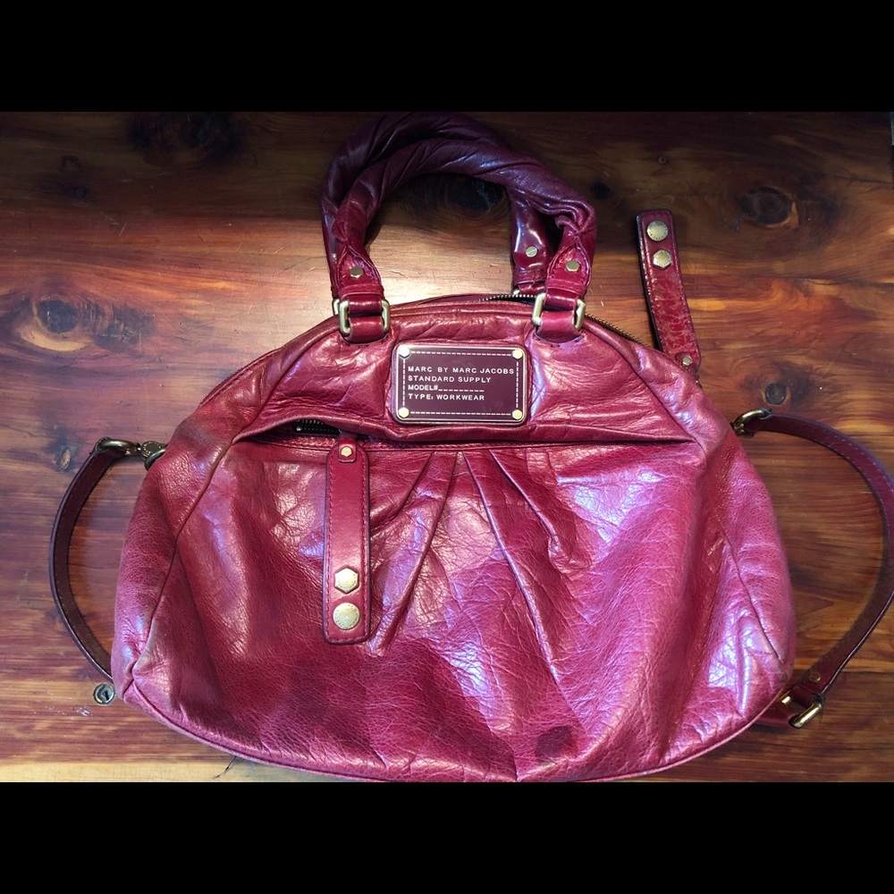 Marc by Marc Jacobs Red Leather Cross Body Bag